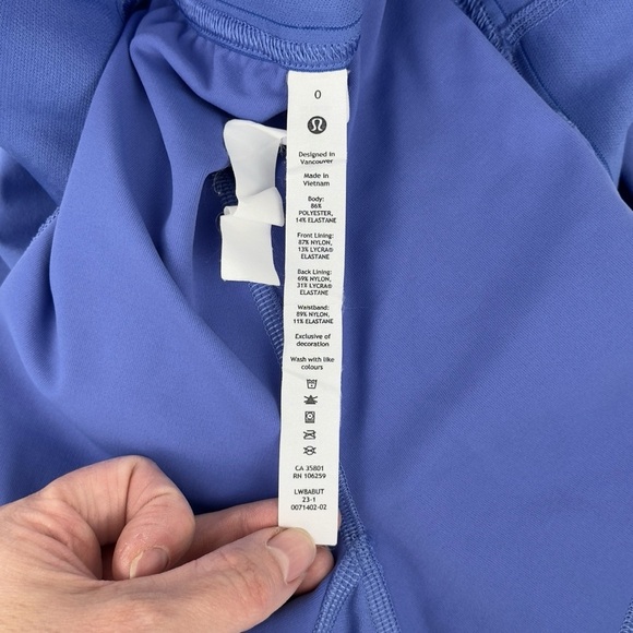 Lululemon Court Rival High-Rise Tennis Skirt Long Wild Indigo Blue Skort Size 0 - Picture 10 of 14